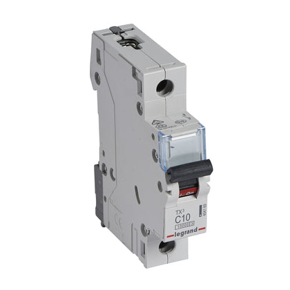 Disjoncteur miniature TX3 10 A, 400 V, 1P, courbe C, 10kA – Legrand 404169 – lot de 10