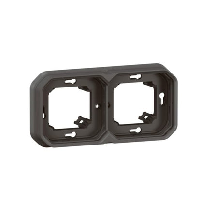 Cadre support de montage Plexo 2-poste, horizontal, vertical, anthracite, 1 module – Legrand 069607L – lot de 5