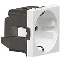 Prise Mosaic 2P+E, 2 modules, 16 A, 250 V, IP20, IK04, 50 - 60 Hz, 38 mm – Legrand 077210