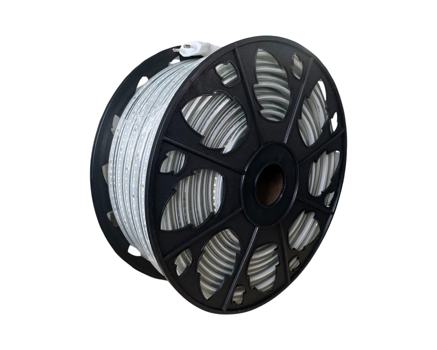 Ruban LED de chantier 50m étanche 220V 144LEDs/M IP65 6000°k