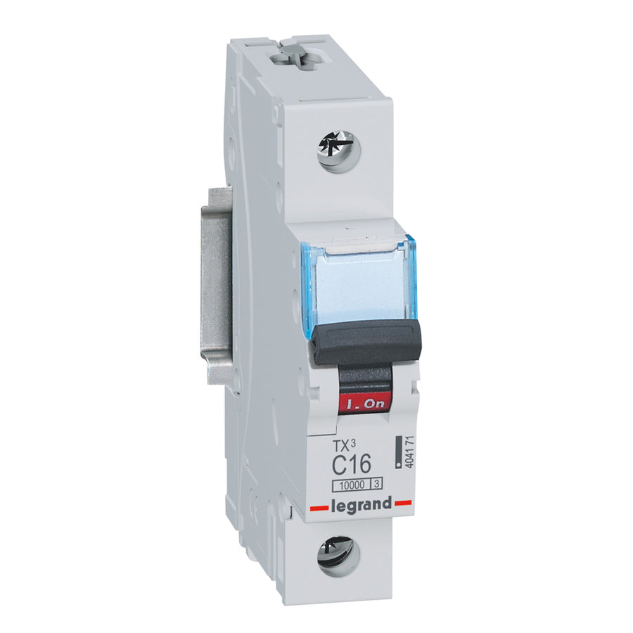 Disjoncteur miniature TX3 16 A, 400 V, 1P, courbe C, 10kA – Legrand 404171 – lot de 10