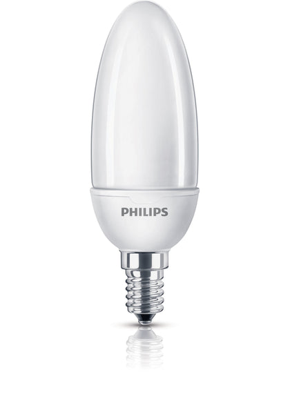 Lampe fluorescente compacte Softone bougie 8W WW E14 220-240V 1PF/6 – PHILIPS 929689139309