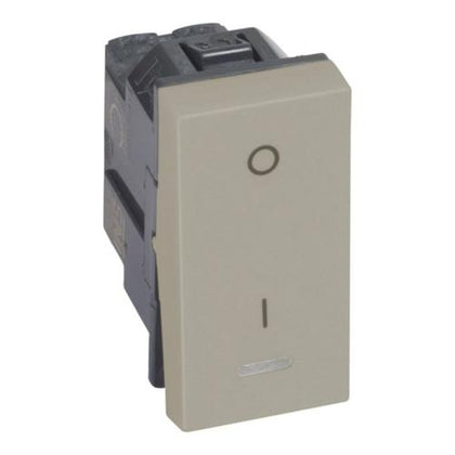 Interrupteur bipolaire Arteor 20AX, voyant LED, carré, 1M, champagne – Legrand 572187
