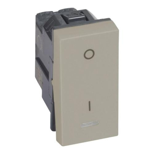 Interrupteur bipolaire Arteor 20AX, voyant LED, carré, 1M, champagne – Legrand 572187