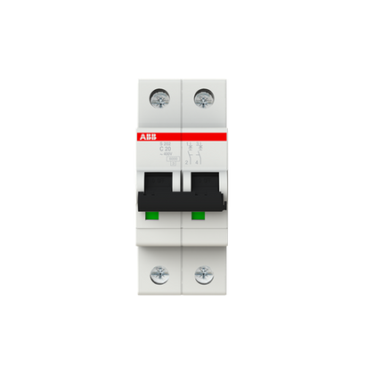 Disjoncteur modulaire S200 2P C 20 6kA – ABB 2CDS252001R0204