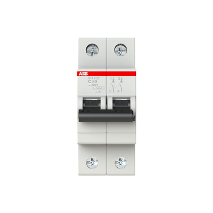 SH202-C50 disjoncteur modulaire - 2P - C - 50 A – ABB 2CDS212001R0504