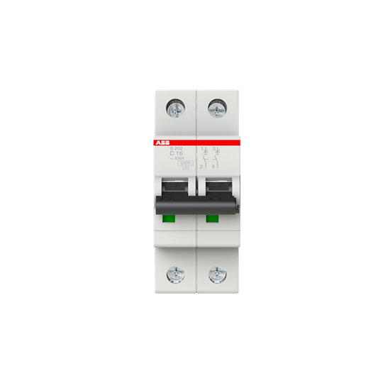 Disjoncteur modulaire S200 2P C 16 6kA – ABB 2CDS252001R0164