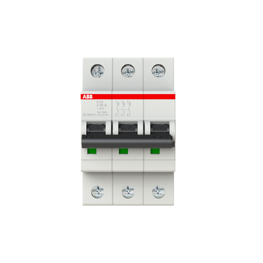 Disjoncteur modulaire S200 3P Z 40 6kA – ABB 2CDS253001R0558