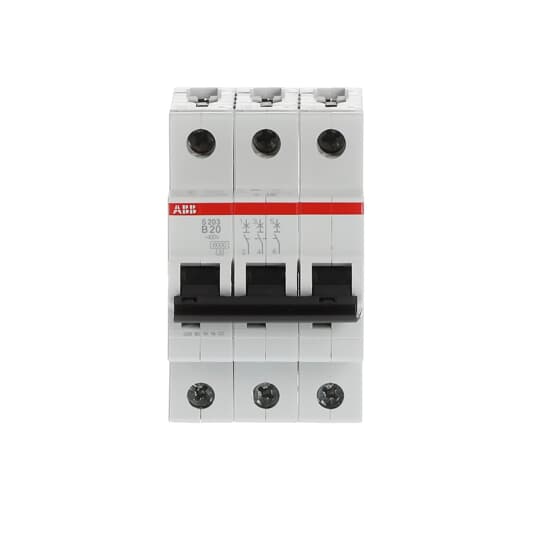 Disjoncteur modulaire S200 3P B 20 6kA – ABB 2CDS253001R0205