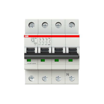Disjoncteur modulaire S200 3P+N B 16 6kA NA – ABB 2CDS253103R0165