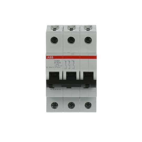 Disjoncteur modulaire S200 3P K 15 6kA – ABB 2CDS253001R0467