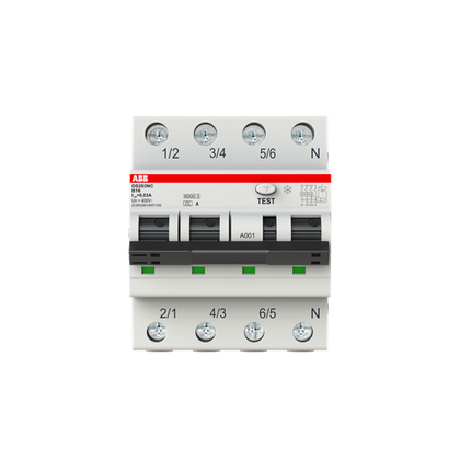 Disjoncteur différentiel DS203NC 3P+N B 16 30mA 6kA A – ABB 2CSR256140R1165