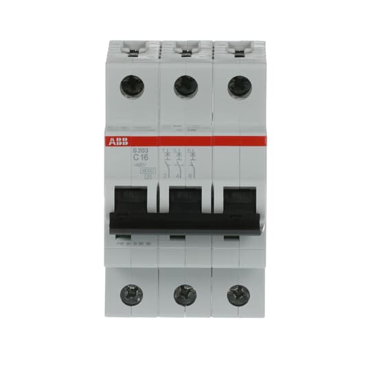 Disjoncteur modulaire S200 3P C 16 6kA – ABB 2CDS253001R0164