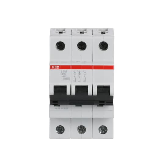 Disjoncteur modulaire S200 3P D 8 6kA – ABB 2CDS253001R0101
