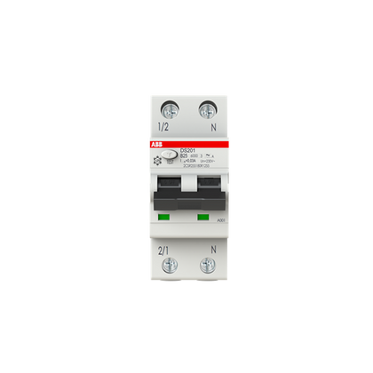Disjoncteur différentiel DS201 1P+N B 25 30mA 6kA A – ABB 2CSR255180R1255