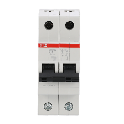 Disjoncteur modulaire SH202 2P 4A C Curve 6kA – ABB 2CDS212001R0044