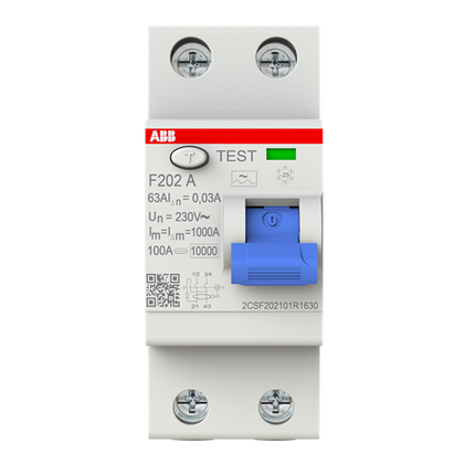 Interrupteur différentiel F200 2P 40A 30mA A – ABB 2CSF202101R1630