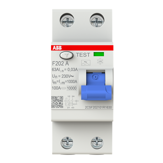 Interrupteur différentiel F200 2P 40A 30mA A – ABB 2CSF202101R1630