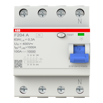 Interrupteur différentiel F200 4P 40A 300mA A – ABB 2CSF204101R3630