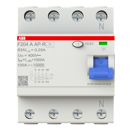 Interrupteur différentiel F200 4P 40A 30mA A-PR – ABB 2CSF204401R1630