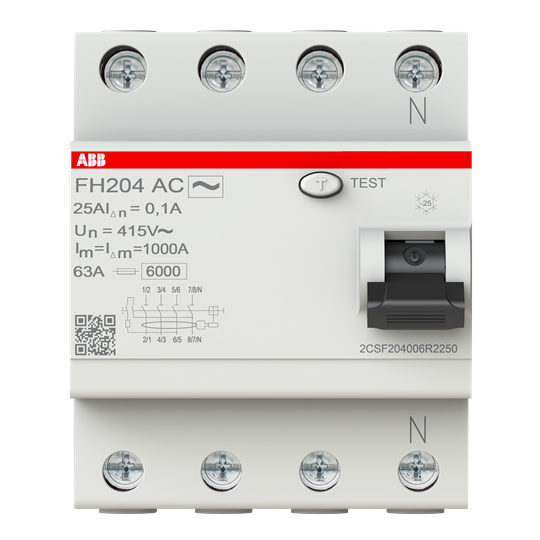 Residual Current Device - FH204 AC-25/0,1 – ABB 2CSF204006R2250