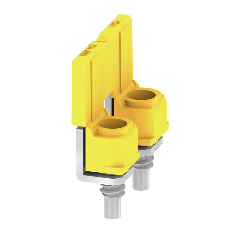 Pont transversal pour blocs de jonction lorsque vissé dans, jaune, 76 A pôles 2 P 11.90 Ins oui W 7.6 mm – Weidmüller 1636560000 – lot de 50