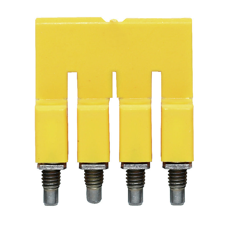 Pont transversal pour blocs de jonction lorsque vissé dans, jaune, 32 A pôles 4 P 5.10 Ins oui W 7 mm – Weidmüller 1053860000 – lot de 50