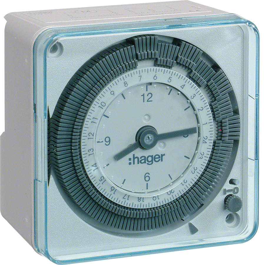 Interrupteur horaire 72x72 24H + réserve – Hager EH711