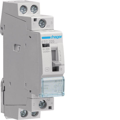 Contacteur Jour-Nuit 25 A, 2F, 230 V 1 module – Hager ETC225