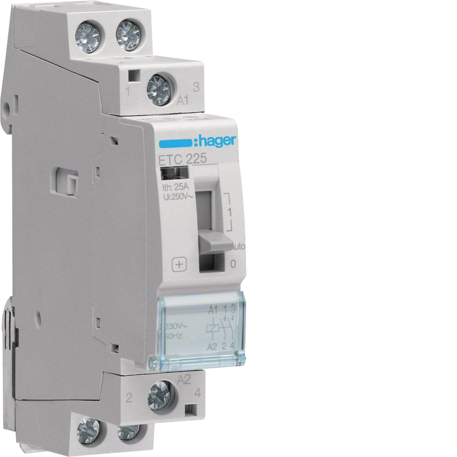 Contacteur Jour-Nuit 25 A, 2F, 230 V 1 module – Hager ETC225