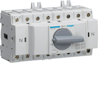 Inverseur de source modulaire 4P In80 A Ue380 - 415Vac Poignée rotative courte – Hager HIM408