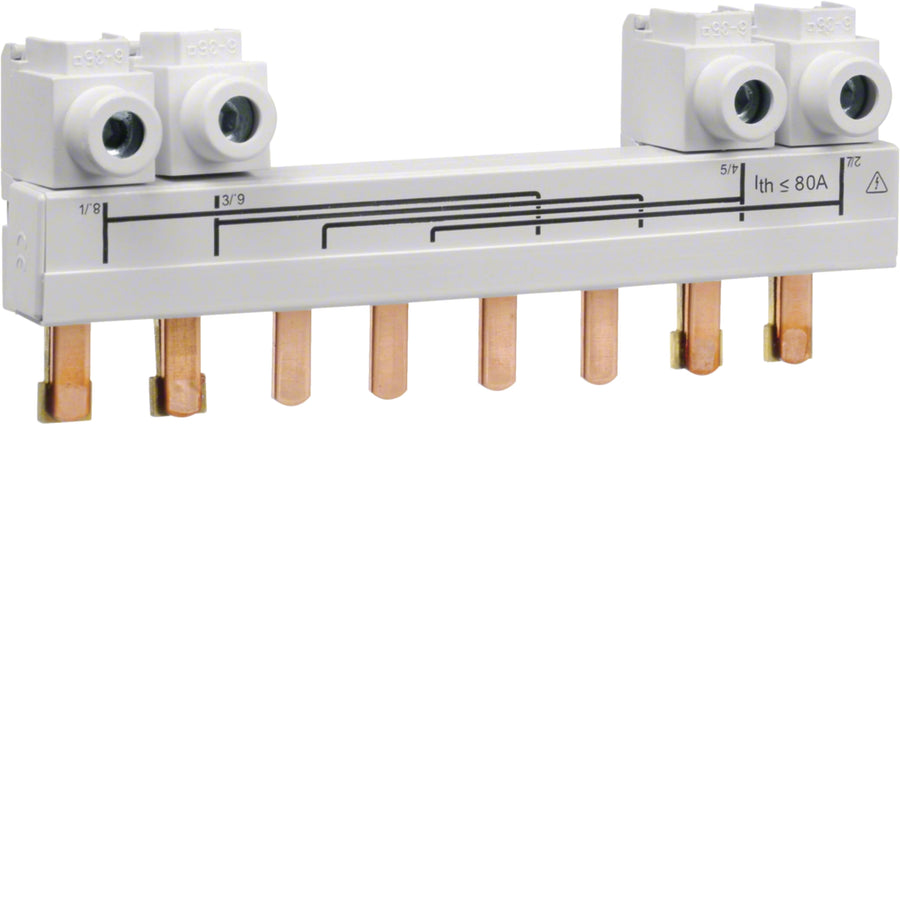 Barre omnibus Isolé, 4P change au-dessus 63-80 A HIM406 HIM408 – Hager HZC709