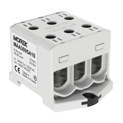 TRIPLE BORNE DE JONCTION MODULAIRE - CU/AL – 6/95 mm² - GRIS