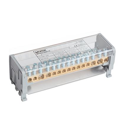 Répartiteur bipolaire Moblock 2P 125A-15 2x35 + 2x25 + 11x6mm² – MOREK MAB2126A18