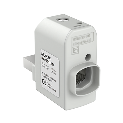Connecteur SR95RBR 1xAl/Cu 16-95mm² 690V, montage côté droit, barre arrondie – MOREK MAC9511A10