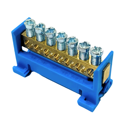 N7 bleu 7x16mm² Bornier de neutre – Lot de 10 – MOREK MAD0007N33