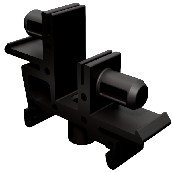 BB4 noir, adaptateur rail DIN pour barre laiton 35 mm2 – MOREK MAD2004B21
