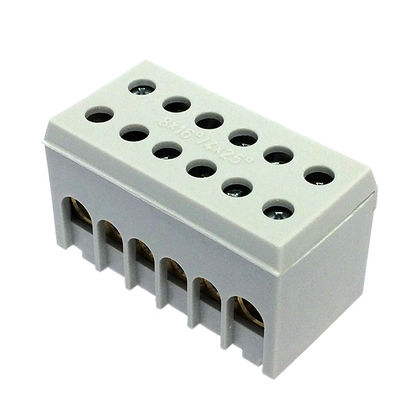 A6H-2 gris 2p 8x16mm² IP20 Bornier – MOREK MAD2006A15