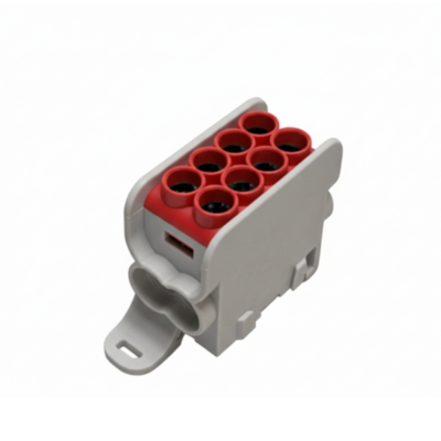Borne de distribution HLAK25 1P rouge 2xAl/Cu 25mm²+16mm² 1000VAC/1500VDC – MOREK MAG1251R00
