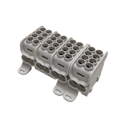 Borne de distribution HLAK25 4P gris 2xAl/Cu 25mm²+16mm² 1000VAC/1500VDC – MOREK MAG4254A00