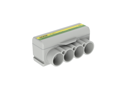 Répartiteur SLT50-4 jaune/vert Al 10-50/Cu 2.5-35 mm2 1000V – MOREK MAS4050Y10