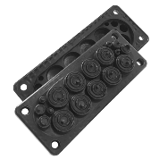 Plaque passe-câble RMC17 IP65 RAL 9005 Noir V0 – MOREK MBA1N17B11