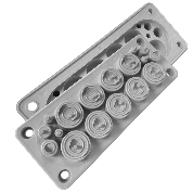 Plaque passe-câble RMC17 IP65 RAL 7035 Gris V0 – MOREK MBA1N17X11