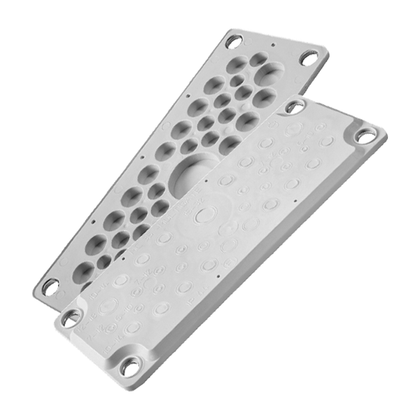 Plaque passe-câbles LMC35 IP44 RAL 7035 gris (avec chevilles) – MOREK MBA3F35L11