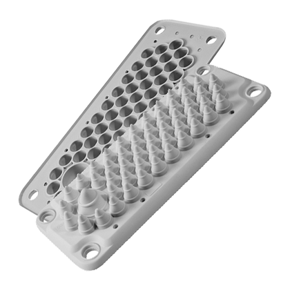 Plaque passe-câbles LMC51 IP54 RAL 7035 gris (avec chevilles) – MOREK MBA3F51L11