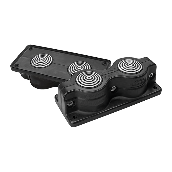Plaque passe-câbles ouvrable SCG2 IP55 RAL 9005 noir UL94V-0 – MOREK MBA4N02B11