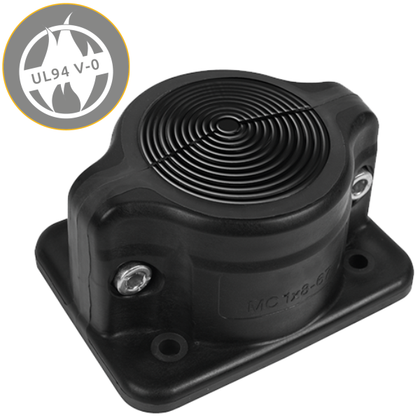Plaque passe-câbles MC 1x8-64 IP55 RAL 9005 ouvrable noir UL94V-0 – MOREK MBA4N19B11