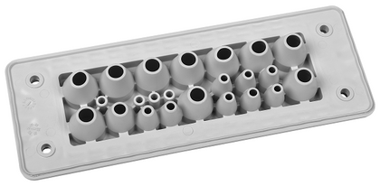 Plaque passe-câbles MH24 F23-2 IP66 RAL7035 gris UL94 V-0 – MOREK MBA8N24X24