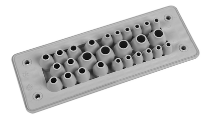 Plaque passe-câbles MH24 F27-1 IP66 RAL7035 gris UL94 V-0 – MOREK MBA8N27X24