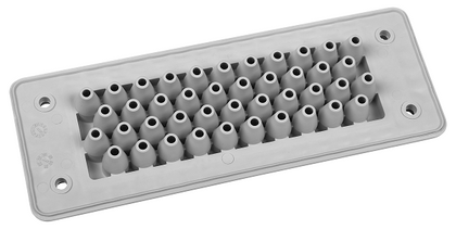 Plaque passe-câbles MH24 F42-1 IP66 RAL7035 gris UL94 V-0 – MOREK MBA8N42X24